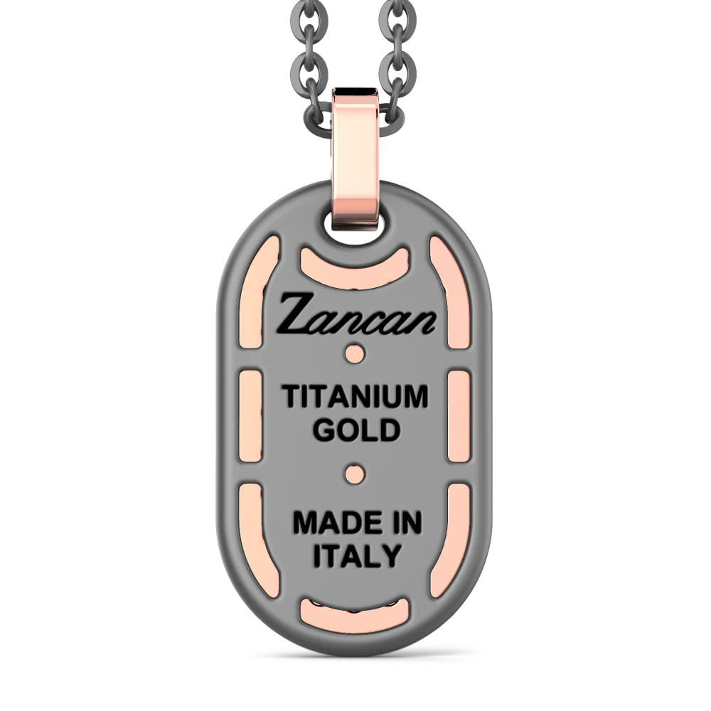 Zancan Zancan Titanium, 18Kt Gold & Diamond Necklace ETC231R-55 #2