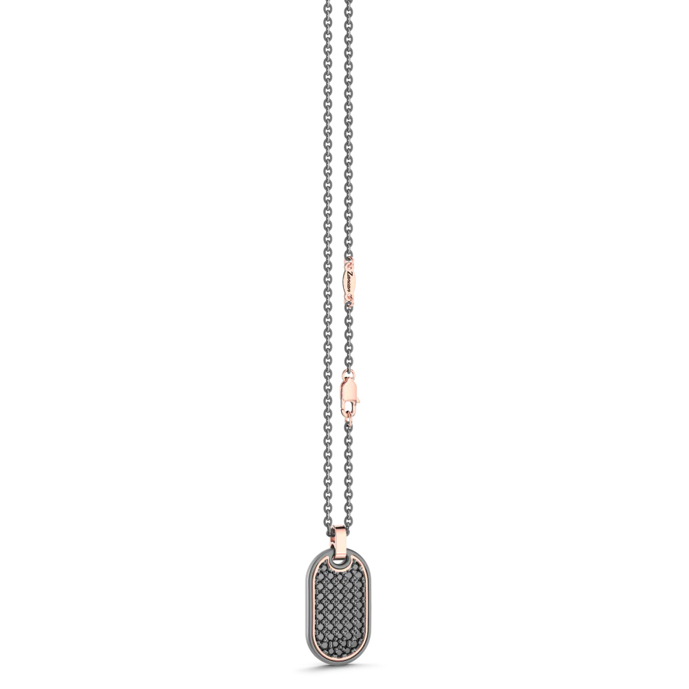 Zancan Zancan Titanium, 18Kt Gold & Diamond Necklace ETC231R-55 #3