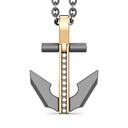 Zancan Zancan Titanium, 18Kt Gold & Diamond Necklace ETC232G-55