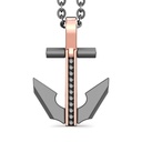 Zancan Zancan Titanium, 18Kt Gold & Diamond Necklace ETC229R-55