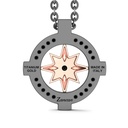 Zancan Zancan Titanium, 18Kt Gold & Diamond Necklace ETC233R-55 #2