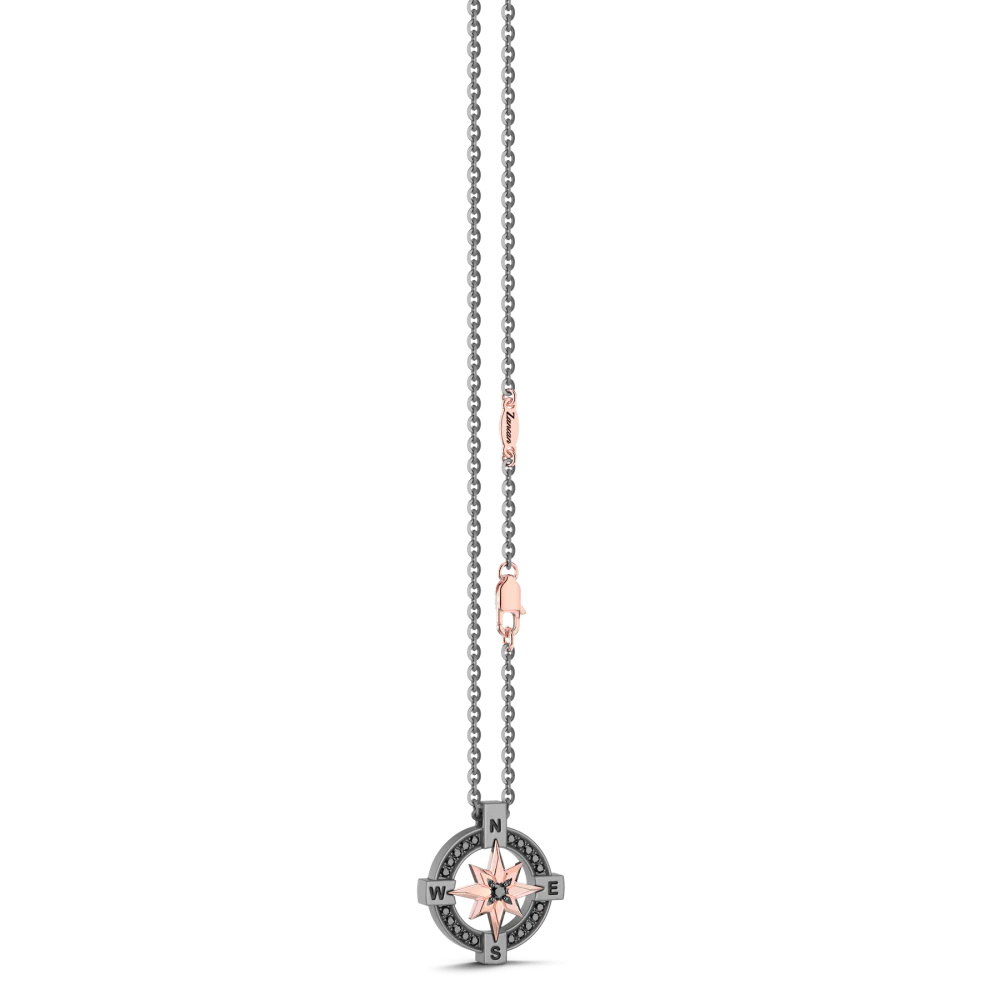 Zancan Zancan Titanium, 18Kt Gold & Diamond Necklace ETC233R-55 #3