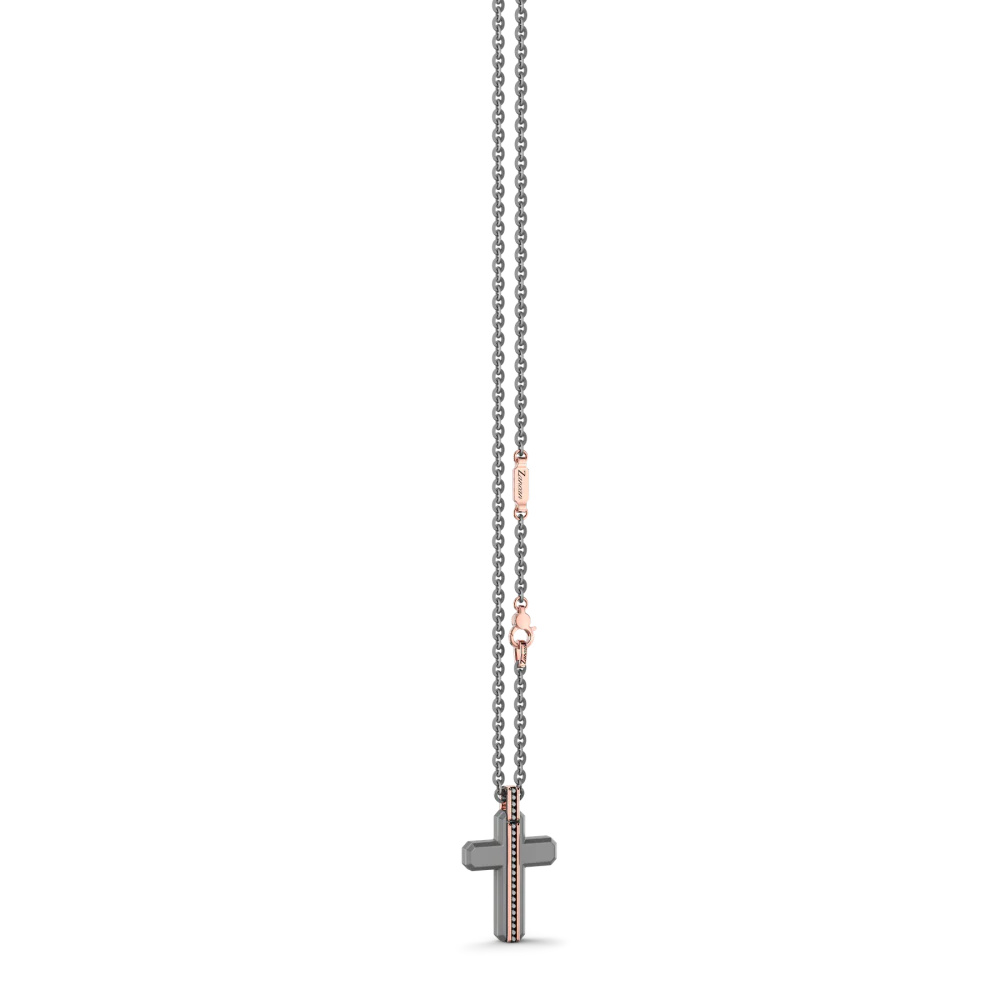 Zancan Zancan Titanium, 18Kt Gold & Diamond Necklace ETC240R-55 #3