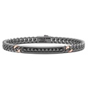 Zancan Zancan Titanium, 18Kt Gold & Natural Diamond Bracelet ETB238R