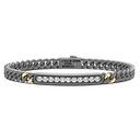 Zancan Zancan Titanium, 18Kt Gold & Natural Diamond Bracelet ETB237G