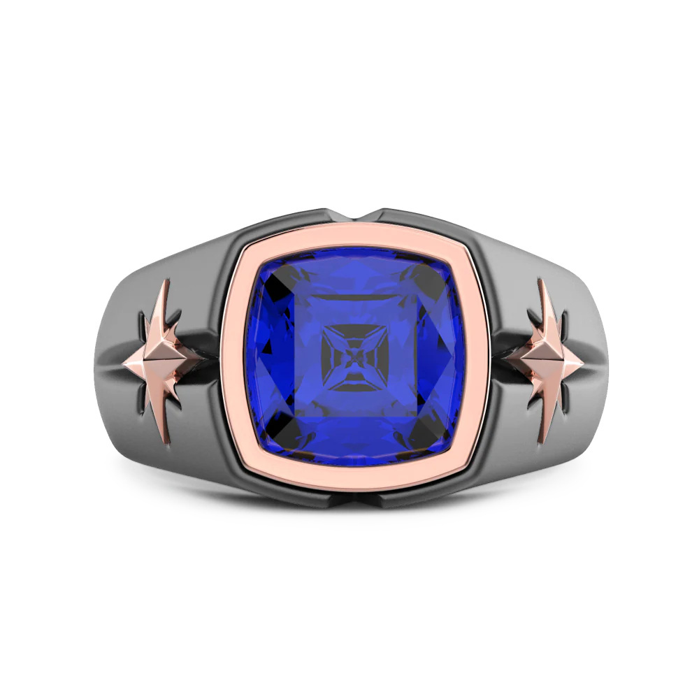 Zancan Zancan Titanium, 18Kt Gold & Sapphire Ring ETA211