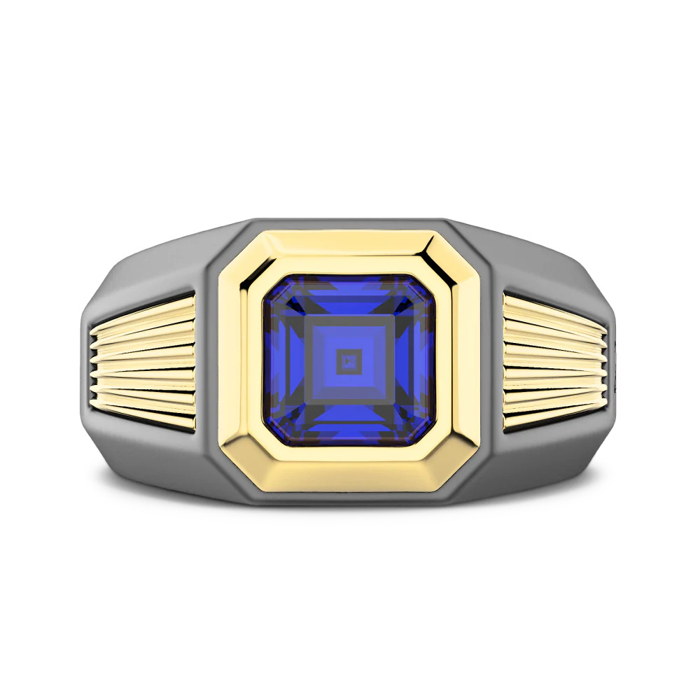 Zancan Zancan Titanium, 18Kt Gold & Sapphire Ring ETA212G