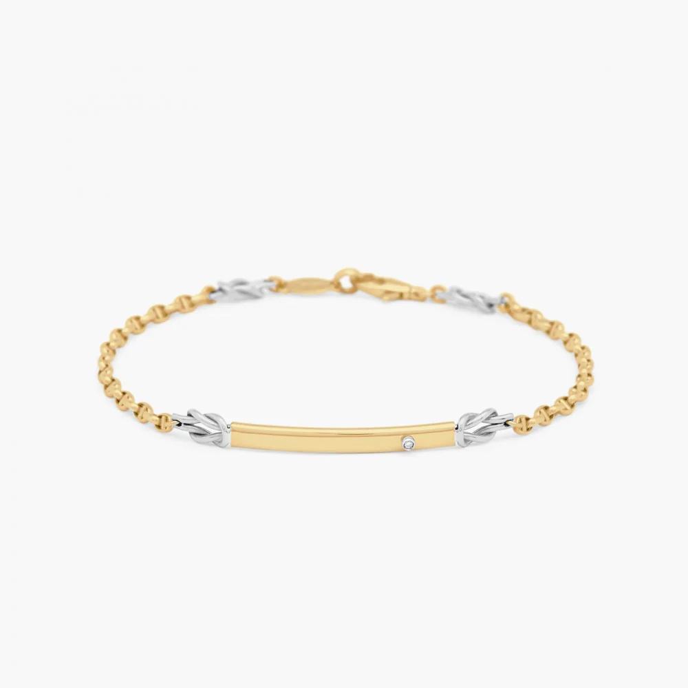 Zancan Zancan White Gold Bracelet With Diamond EB689GB