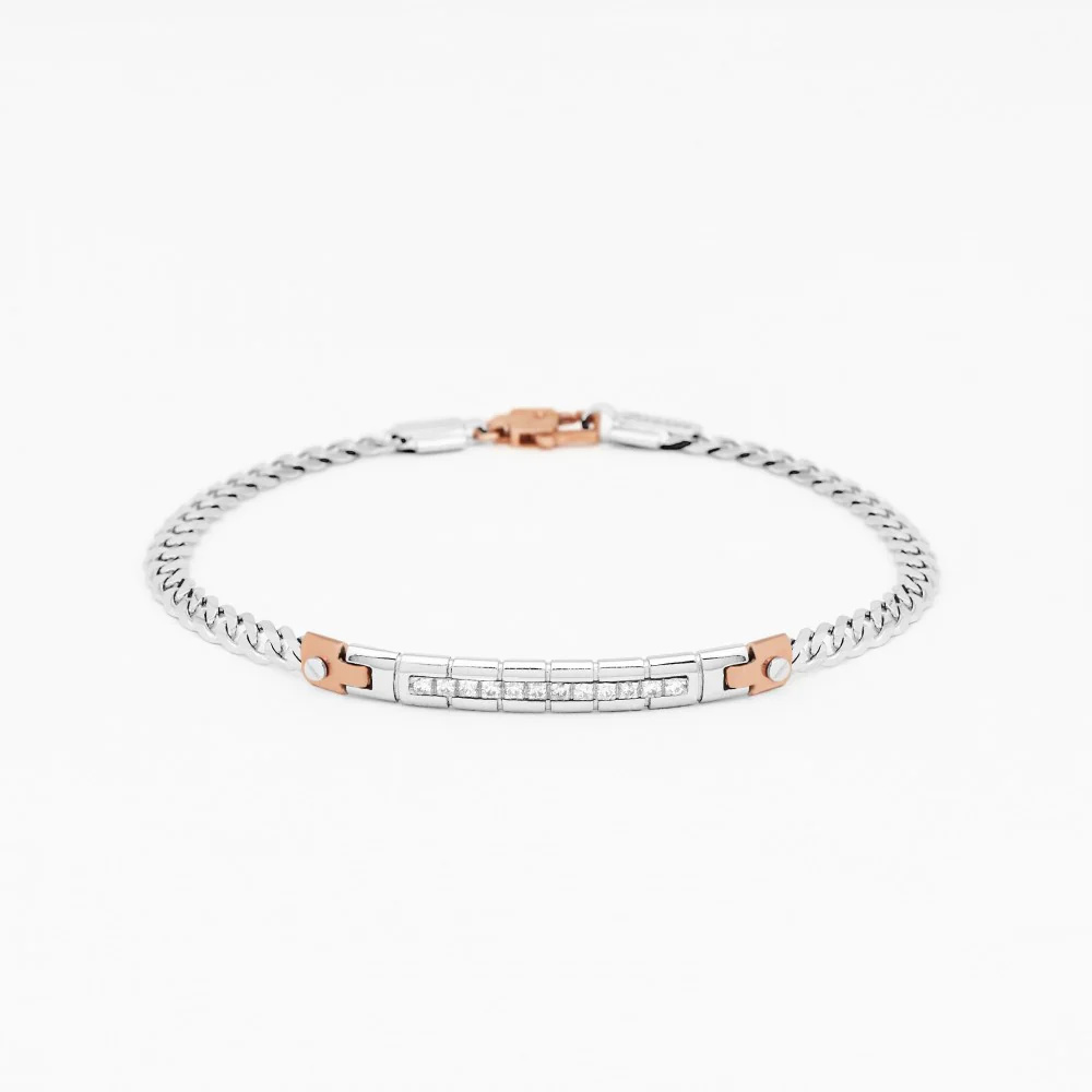 Zancan Zancan White Gold Bracelet With Diamonds EB673BR