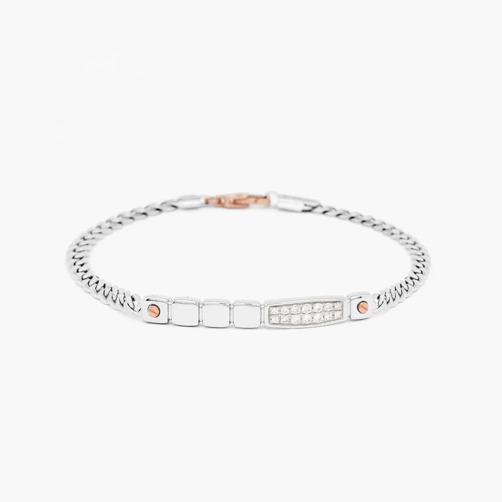Zancan Zancan White Gold Bracelet With Diamonds EB665BR