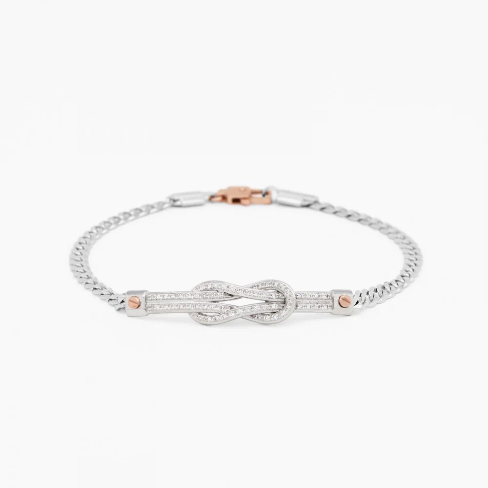 Zancan Zancan White Gold Bracelet With Diamonds EB687BR
