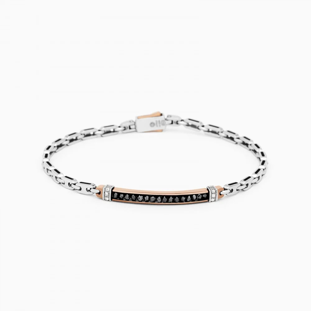 Zancan Zancan White Gold Bracelet With Diamonds EB560-BR