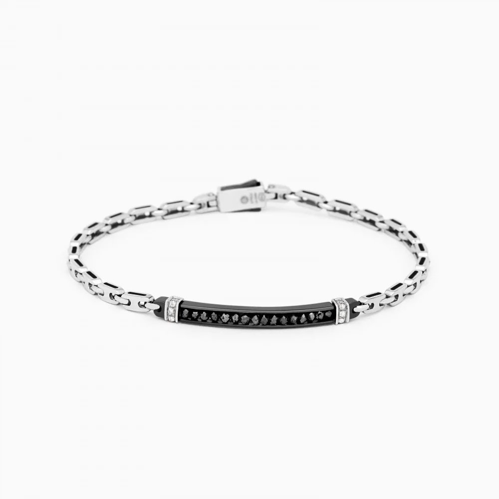 Zancan Zancan White Gold Bracelet With Diamonds EB560-BN