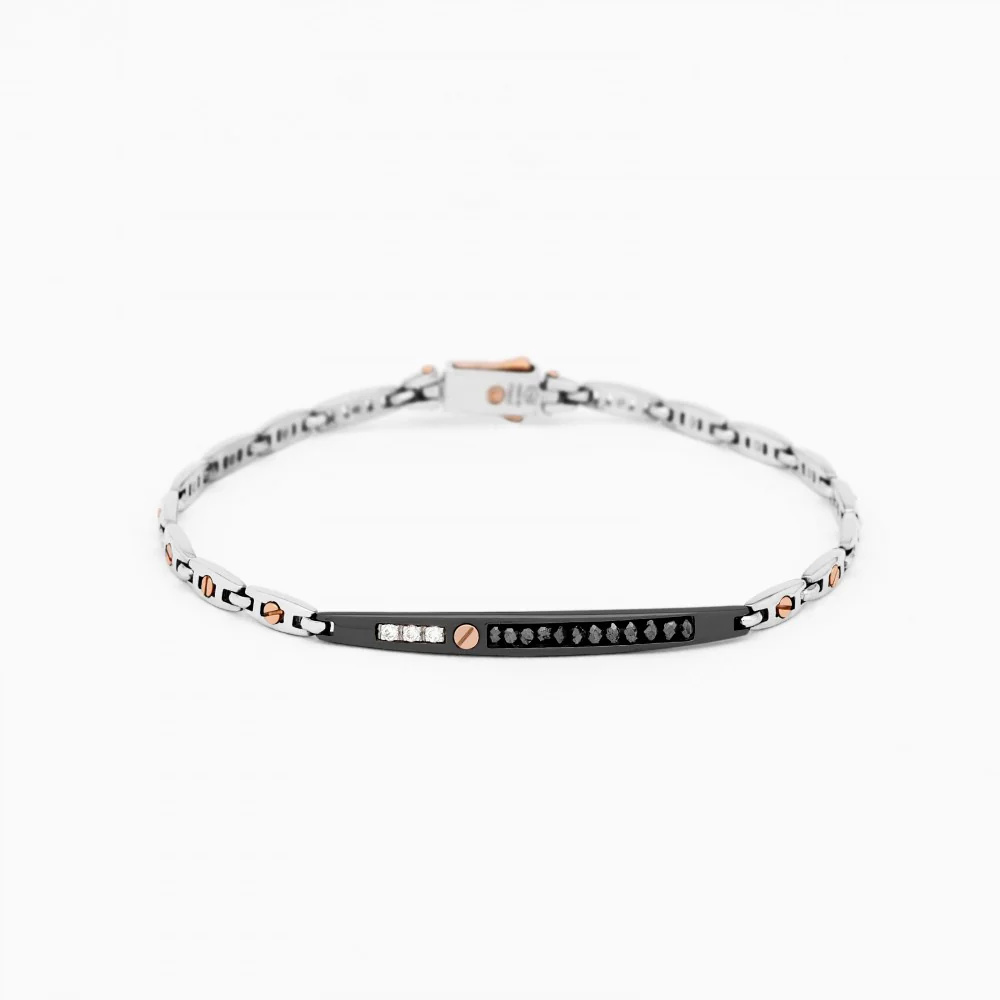 Zancan Zancan White Gold Bracelet With Diamonds EB557-BN