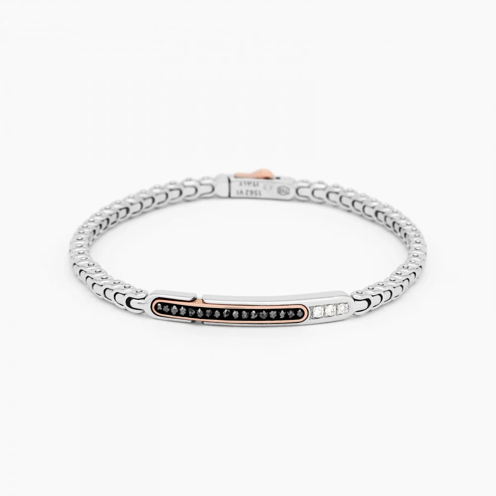 Zancan Zancan White Gold Bracelet With Diamonds EB834BR