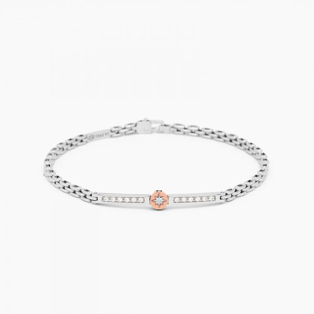 Zancan Zancan white gold bracelet with diamonds. EB811BR