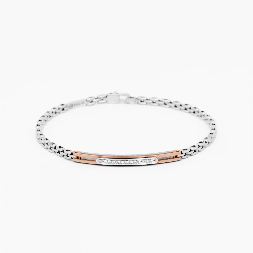 Zancan Zancan white gold bracelet with diamonds. EB813BR