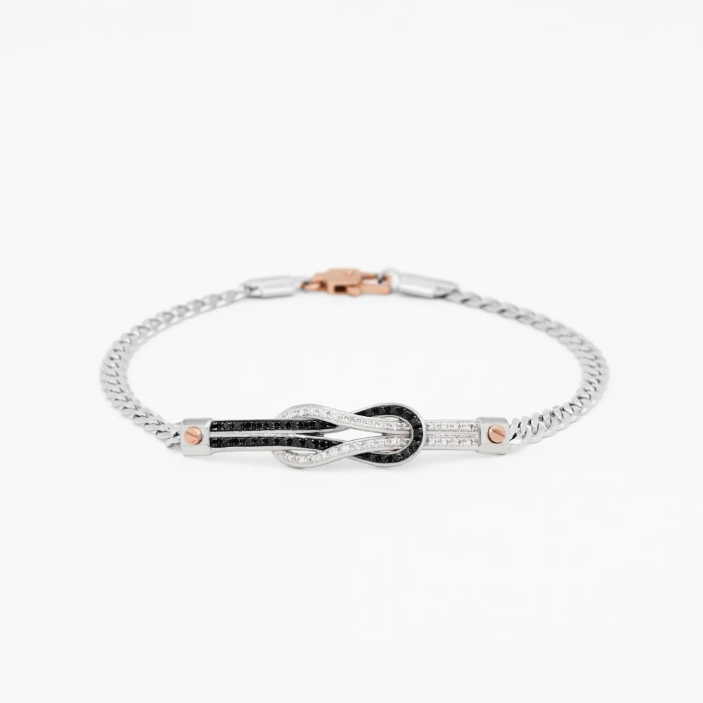 Zancan Zancan white gold bracelet with diamonds. EB688BR