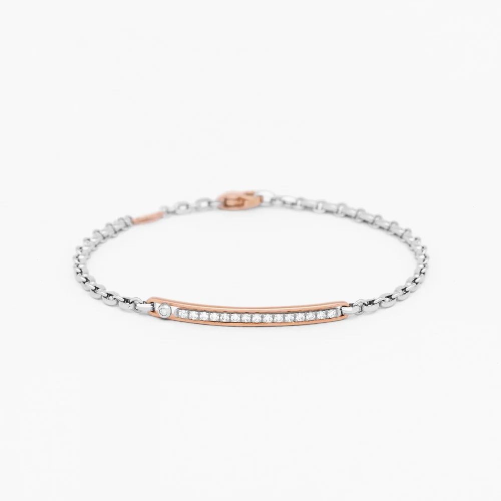 Zancan Zancan white gold bracelet with diamonds. EB888RB