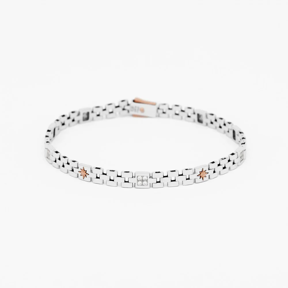 Zancan Zancan white gold bracelet with diamonds. EB830BR