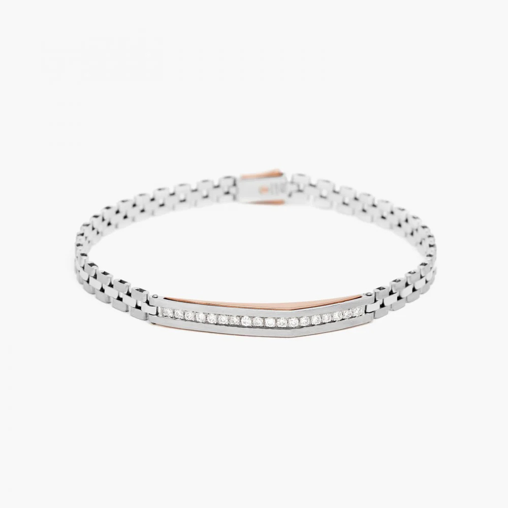 Zancan Zancan white gold bracelet with diamonds. EB826BR