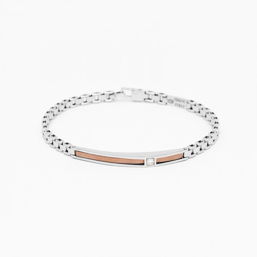 Zancan Zancan white gold bracelet with diamonds. EB824BR