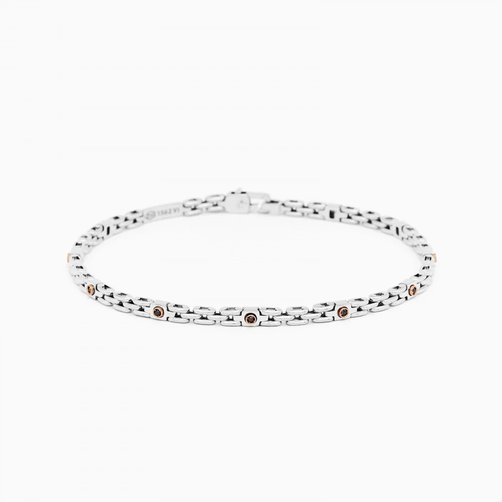 Zancan Zancan white gold bracelet with diamonds. EB816BR