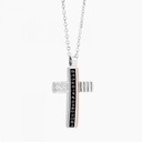 Zancan Zancan White Gold Necklace With Cross And Diamonds EC686