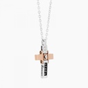 Zancan Zancan White Gold Necklace With Cross And Diamonds EC412