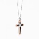 Zancan Zancan White Gold Necklace With Cross And Diamonds EC523-RB