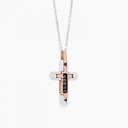 Zancan Zancan White Gold Necklace With Cross And Diamonds EC887BR