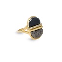 Amrita Small Double Bar Black Onyx Ring #2