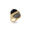 Amrita Small Double Bar Black Onyx Ring #3