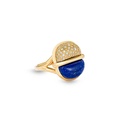 Amrita Small Round Ring In Lapis Lazuli And Diamonds #2
