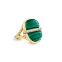 Amrita Round Ring In Malachite #2