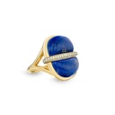 Amrita Round Ring In Lapis Lazuli #2