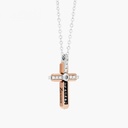 Zancan Zancan White Gold Necklace With Cross And Diamonds EC414