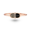 Amrita Round Bangle In Black Onyx And Diamonds #2