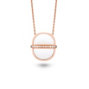 Amrita Small Round Necklace In White Ceramic #2