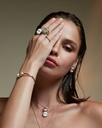 Amrita Small Round Necklace In White Ceramic #3