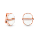 Amrita Small Round Earrings In White Ceramic #2