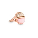 Amrita Small Round Ring In Pink Opal And Diamonds #2