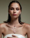 Amrita Small Round Necklace In Pink Opal With Diamonds #2