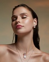 Amrita Small Round Earrings In Pink Opal And Diamonds #2