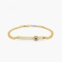 Zancan Zancan yellow gold bracelet with diamonds and wind rose. EB669GB