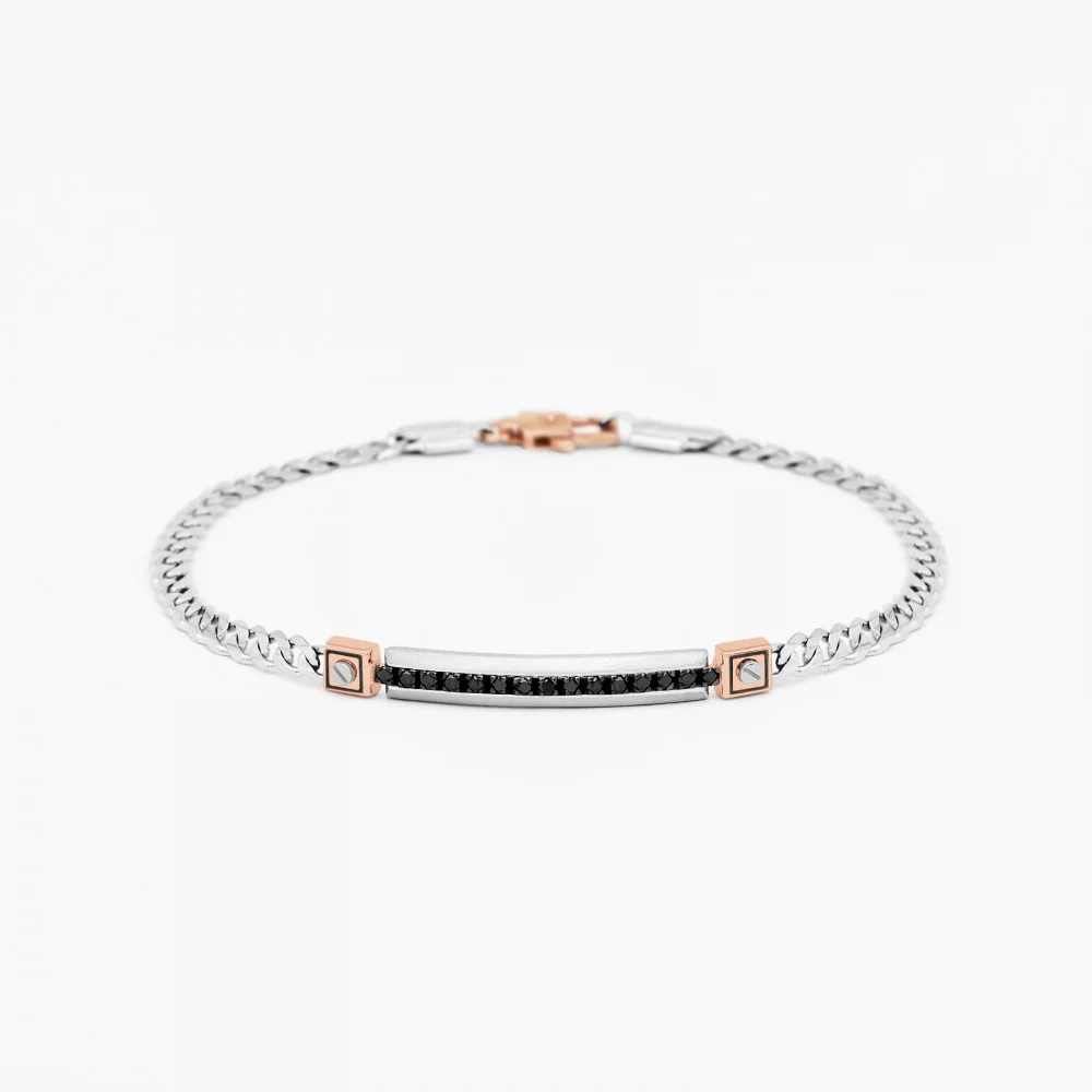 Zancan Zancan yellow gold bracelet with diamonds. EB676BR