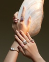 Amrita Round Bangle In White Ceramic #3