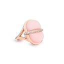Amrita Round Ring In Pink Opal #2