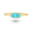 Amrita Round Bangle In Sea Blue Chalcedony #2