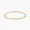 Zancan Zancan yellow gold bracelet with diamonds. EB685GB
